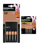 Cargador Duracell Con 4 Pilas AA + 4 Pilas AAA Recargables